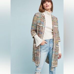 Anthropologie Multicolor Tweed Berwyn Jacket